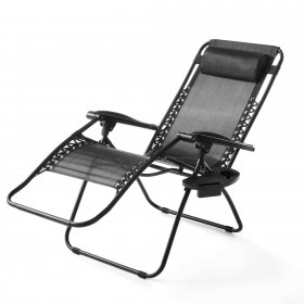 Mainstays Zero Gravity Chair Lounger, 2 Pack Black