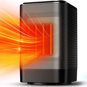 ALROCKET Space Heaters, 950W/600W Portable Electric Heater for Indoor Use,70 Oscillation,Black