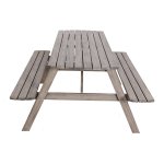 Mainstays Martis Bay Wood Outdoor Picnic Table, Gray