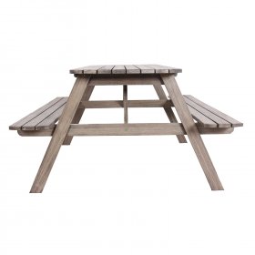 Mainstays Martis Bay Wood Outdoor Picnic Table, Gray