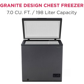 Frigidaire, 7.0 CU. ft. Chest Freezer, BlackGranite Finish, EFRF7013