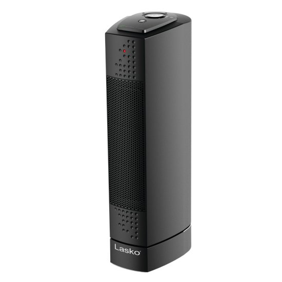 Lasko 14\" Oscillating Ultra Slim Electric Space Heater with 2 Speeds, Black, CT14101