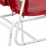 Mainstays Retro Red Outdoor Steel Glider Loveseat