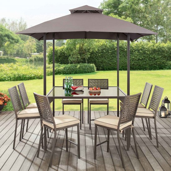 Mainstays Droma 9-Piece Gathering Height Dining Set