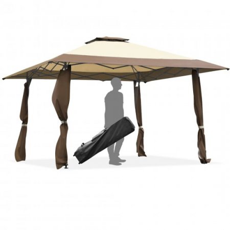 Costway 13'x13' Gazebo Canopy Shelter Awning Tent Patio Garden Outdoor Companion