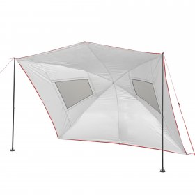 Ozark Trail 9 ft. x 7 ft. Gray Multi-Purpose Sunshade Beach Tent, with UV Protection