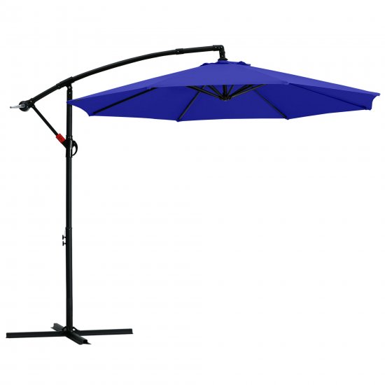 ABCCANOPY 9 FT Patio Umbrellas with Crank & Cross Base for Garden, Backyard, Pool and Beach, 12+ Colors(blue)