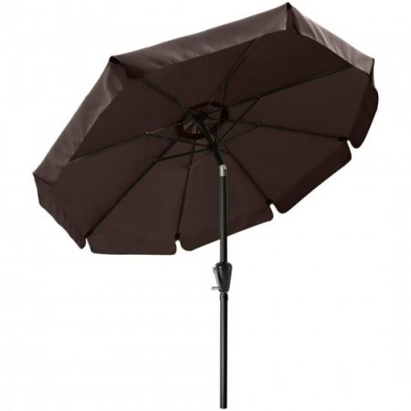 ABCCANOPY 7.5ft Outdoor Market Patio Umbrella with Push Button Tilt, 8 Ribs 13+Colors, Brown