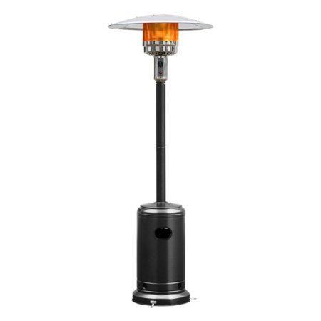 Costway 50000 BTU Propane Patio Heater Standing Steel with Wheels Black