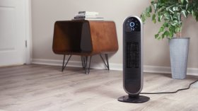 Lasko 22" Smart Tower Heater Powered by Aria, WiFi, Works with Alexa, Google, Black, AR122