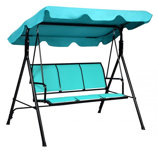 Costway 3 Person Patio Swing Canopy Yard Furniture