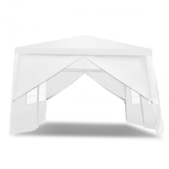 Costway Wedding Tent Canopy Party 10\'x20\' Heavy Duty Gazebo Cater Event W/Side Walls