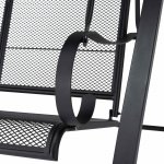 Mainstays Jefferson 3 Person Steel Porch Swing Black