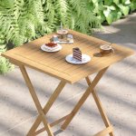 Flash Furniture Martindale Acacia Wood Folding Patio Table, Natural