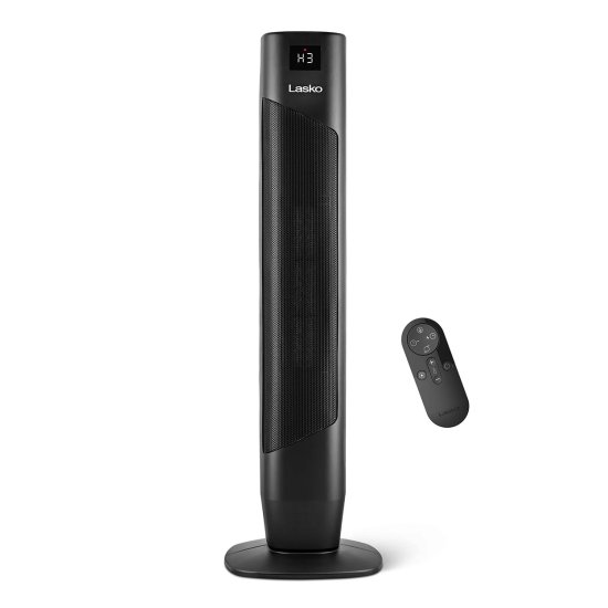 Lasko 32\" Oscillating Ceramic Tower Space Heater with Remote