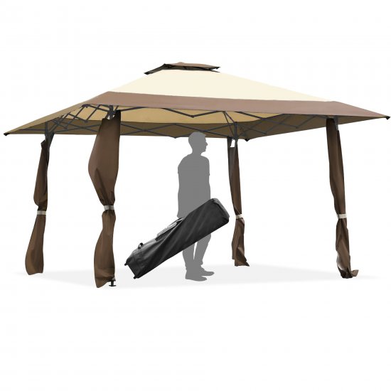 Costway 13\'x13\' Gazebo Canopy Shelter Awning Tent Patio Garden Outdoor Companion