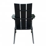 Mainstays Wood Outdoor Modern Adirondack Chair, Black Color