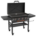 Blackstone Original 4-Burner 36" Propane Omnivore Outdoor Griddle with Hood and Folding Side Shelves