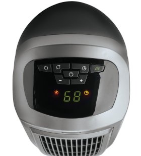 Lasko 22" 1500W Oscillating 2- Speed Ceramic Tower Space Heater with Remote, Gray, 5538