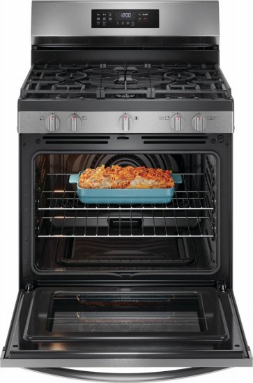 Frigidaire FCRG3083AS 30" Wide Slide-In Gas Range with Air Fry, Stainless Steel