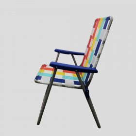 Mainstays High Back Steel Frame Web Strap Chair, Multicolor-2 Pack