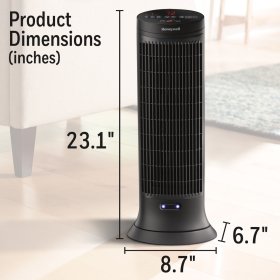 Honeywell Digital Ceramic Tower Heater with Motion Sensor, New, Black, HCE323V