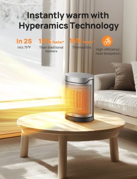 Dreo Space Heaters for Home, Portable Heater with Remote, 70