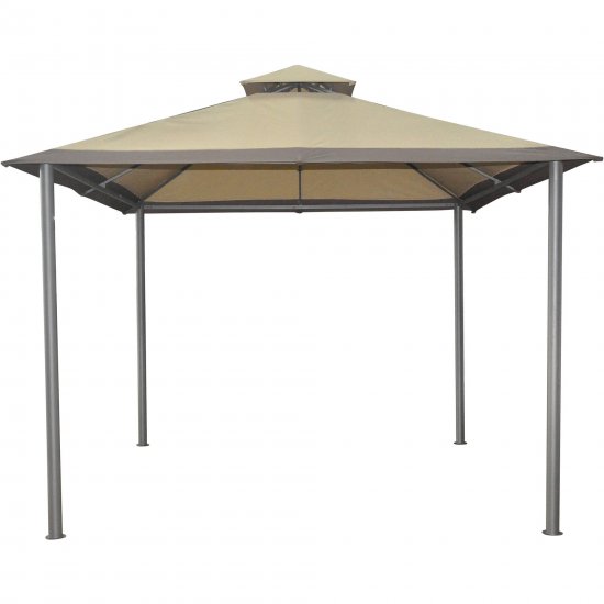 Mainstays Savvi 10ft x 10ft Hardtop Outdoor Gazebo, in Beige