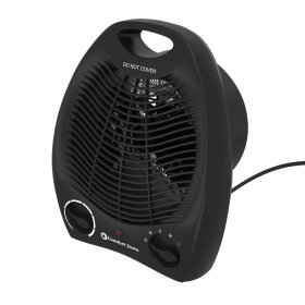 Comfort Zone Fan-Forced Portable Space Heater with Thermostat, Black