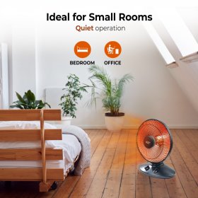 Comfort Zone Parabolic Oscillating Dish Space Heater